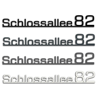 ZALAFINO Edelstahl Schriftzug mit Straße und Hausnummer